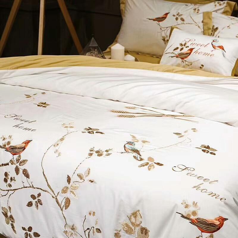 Radona Luxury Egyptian cotton Oriental  Embroidery Duvet Cover Set - Nordic Side - Bedding, cotton, Egyptian, Embroidery, Luxury, Oriental, Radona, set