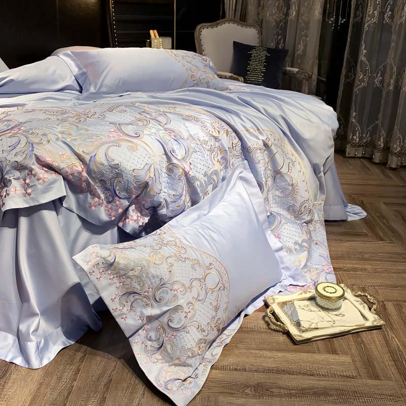 Embroidery Luxury Egyptian Cotton Duvet Set