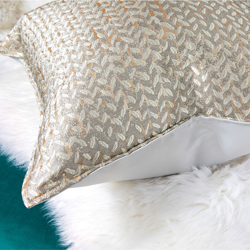 Beige Woven Cushion Cover