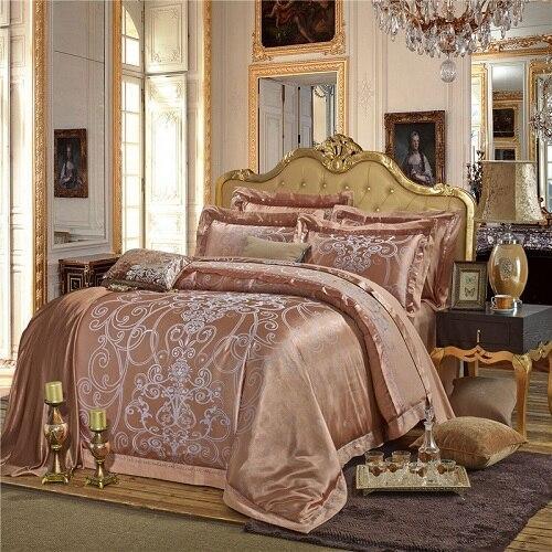 Vetora Luxury Silk Jacquard Cotton Duvet Cover Set - Nordic Side - bedding, cotton, jacquard, luxury, sets, silk, Vetora