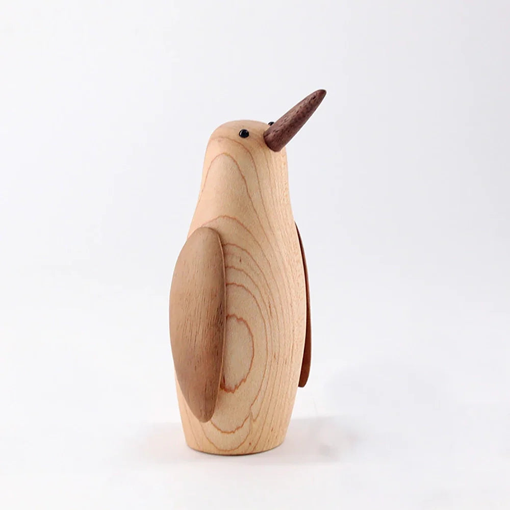 Wooden Penguins Decorative Figurines