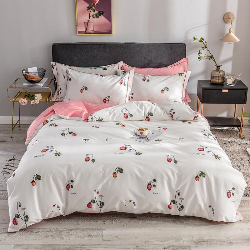 Bellia Floral Leaves Printed Egyptian Cotton Bedding set - Nordic Side - Bedding, Bellia, Cotton, Egyptian, Floral, Leaves, Printed, set