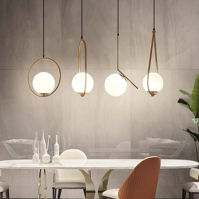 Modern Frosted Glass Globe Pendant Lights