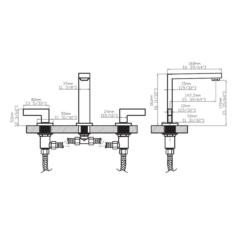 Bennett Modern Square Bathroom Faucet