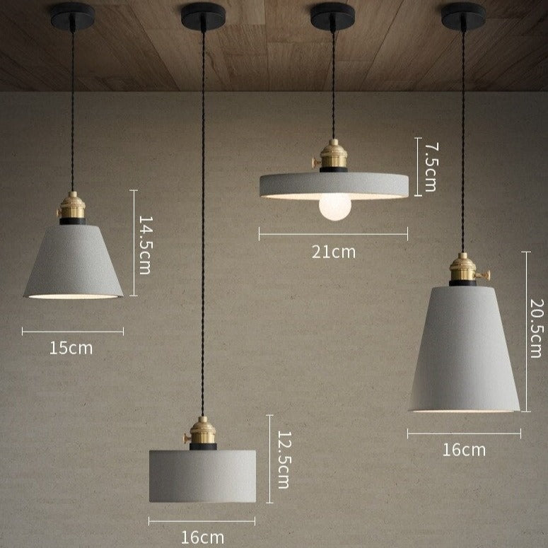 Vintage Style Cemented Pendant Lamp