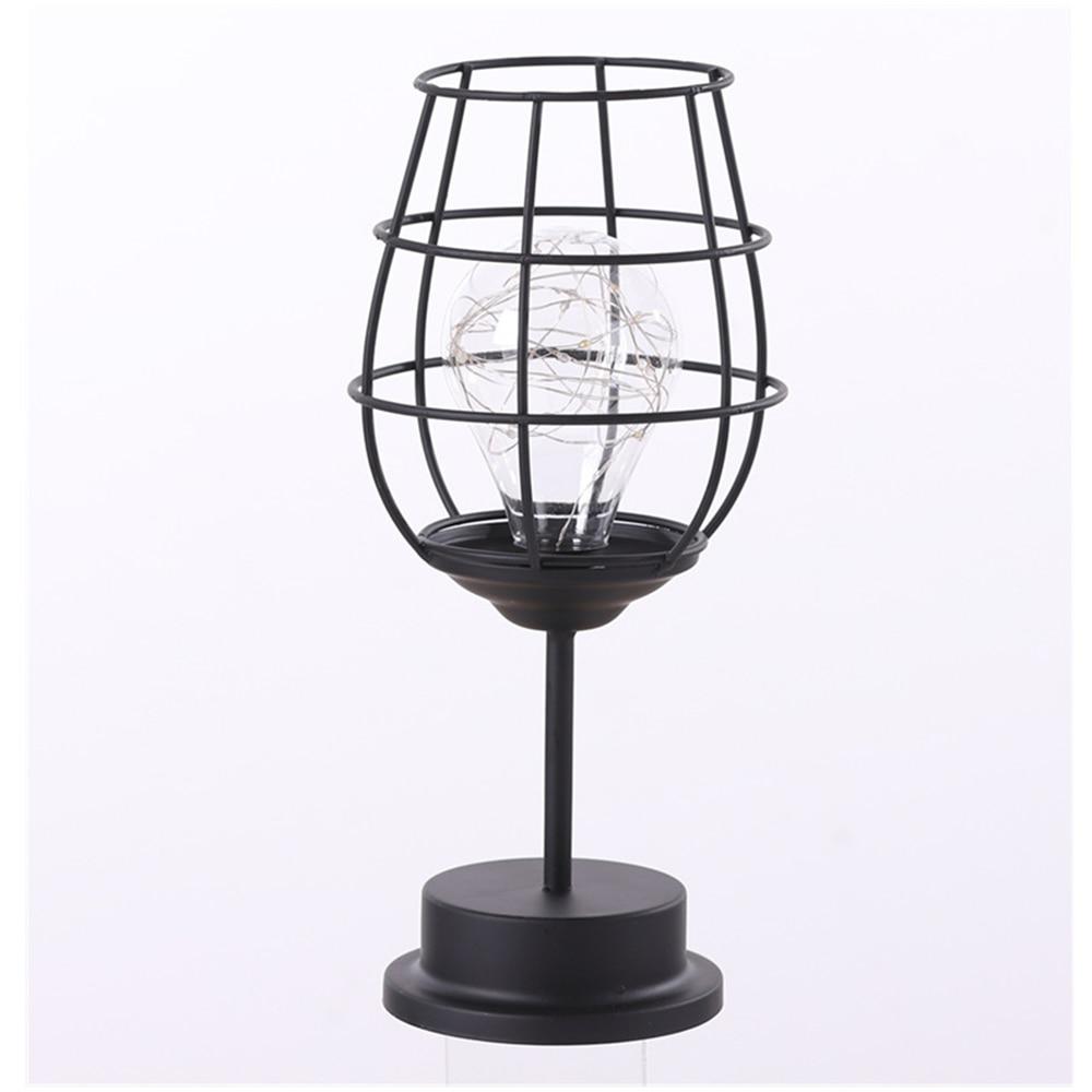 Creative Vintage Iron Wine Bottle Lamp