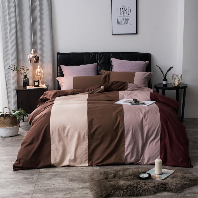 Fiorella 100% Cotton coffee grey purple green pink Duvet Cover Set - Nordic Side - 100%, Bedding, coffee, Cotton, Fiorella, green, grey, pink, purple, Set