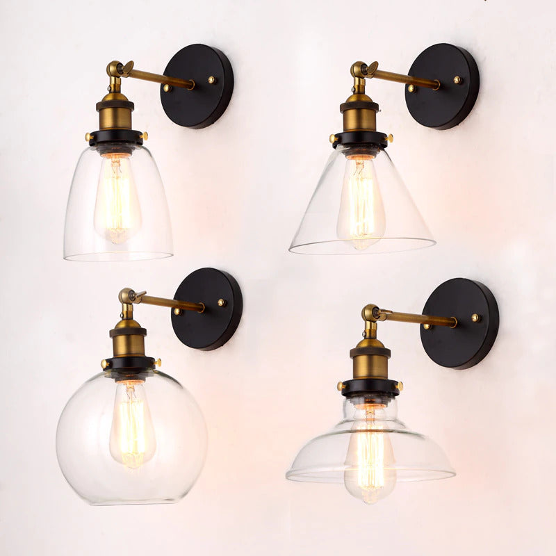 Vintage Glass Wall Sconces