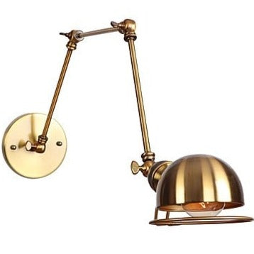 Vintage Mechanical Gold Wall Lamp