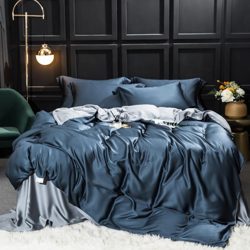 Karia Tencel Silky Soft 2 Color Duvet Cover Set - Nordic Side - Bedding, Color, Karia, Set, Silky, Soft, Tencel