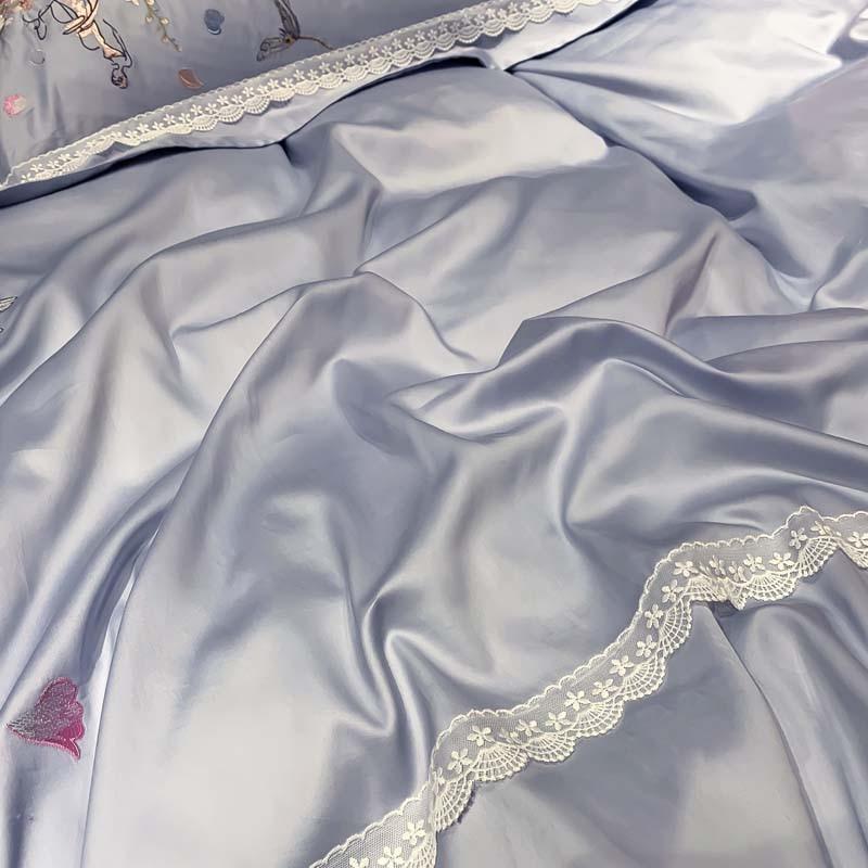 Light Mauve Floral Duvet Set