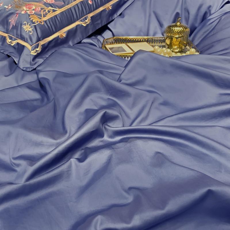 Dark Dlate Blue Egyptian Cotton Duvet Set