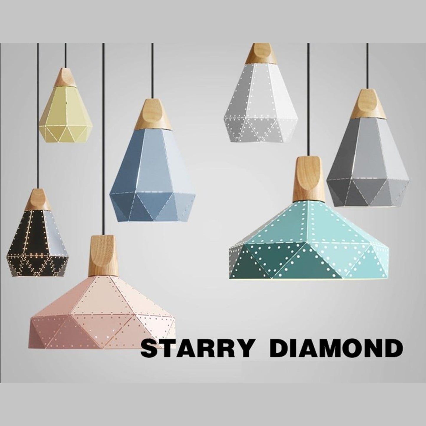 Modern Style Gemstone Pendant Light