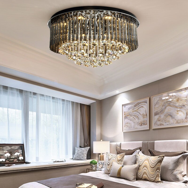 Black Crystal Luxury Rainfall Chandelier