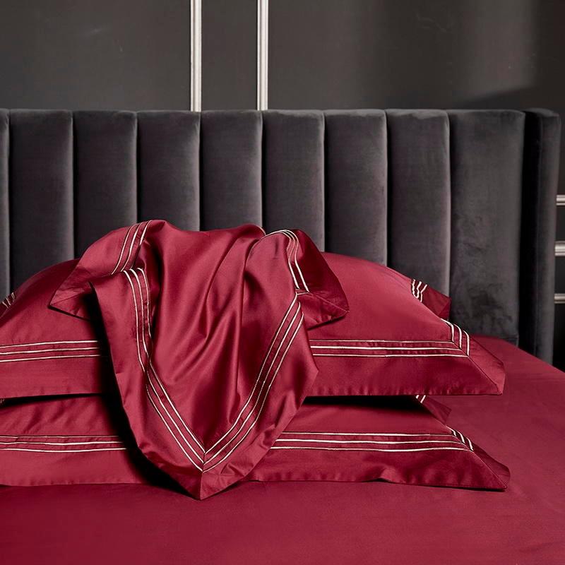 Red Luxury Egyptian Cotton Duvet Set