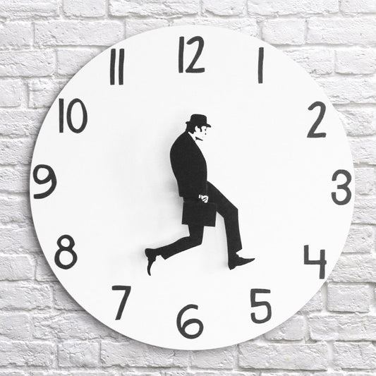 Walking Comedian Clock Decorative Accent