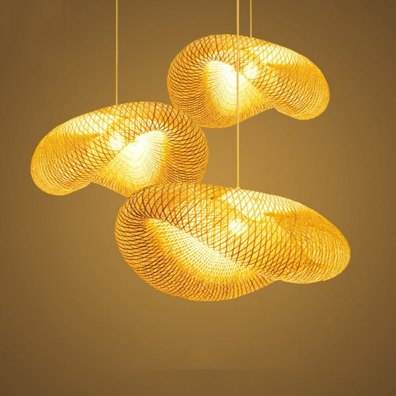 Woven Bamboo Pendant Light