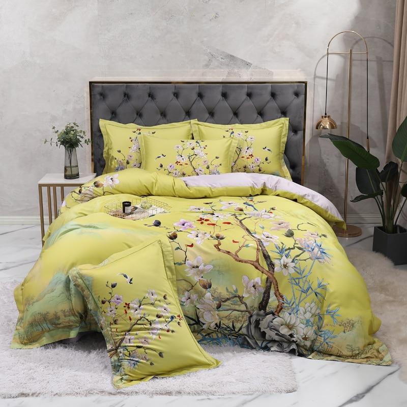 Yellow Luxury Egyptian Cotton Duvet Set