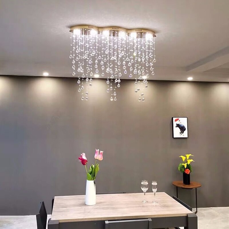 Modern Style Crystal Droplets Chandelier