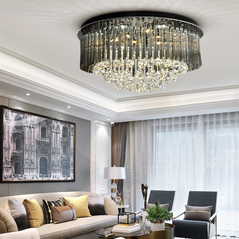 Black Crystal Luxury Rainfall Chandelier