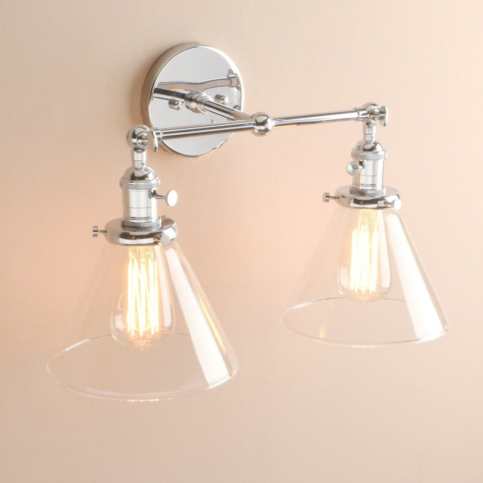 Two-Bulb Franklin Vintage Wall Sconce