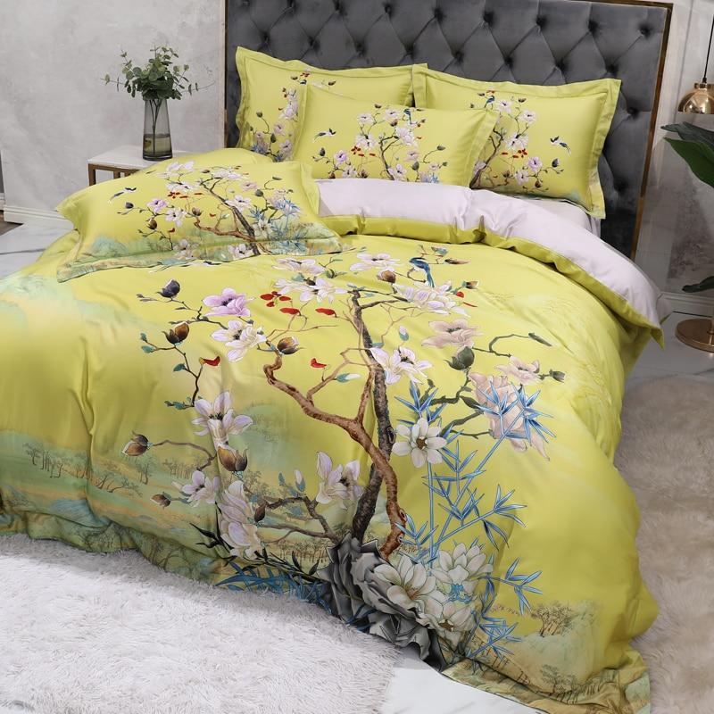 Yellow Luxury Egyptian Cotton Duvet Set