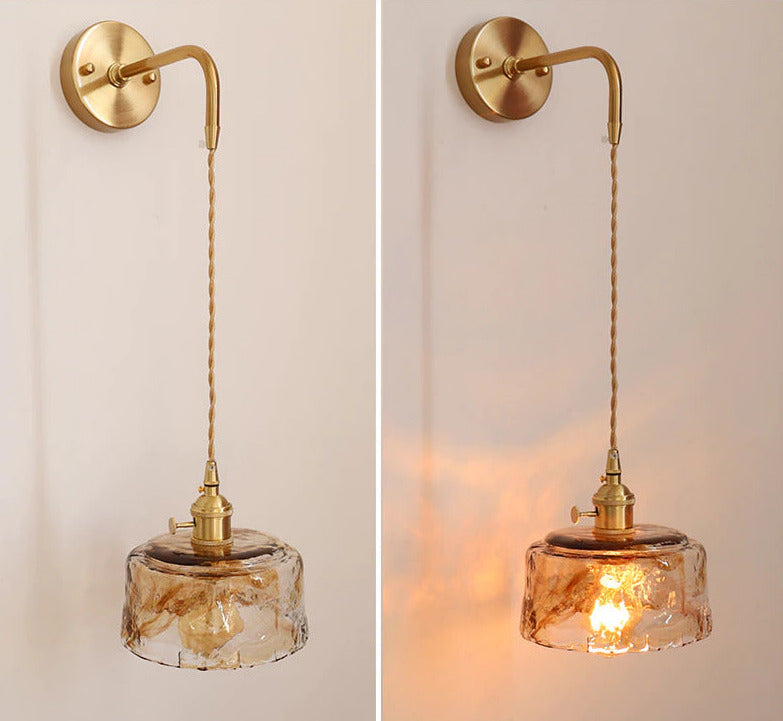 Vintage Hand-Blown Glass Wall Sconces