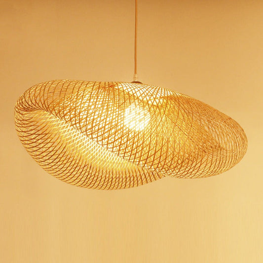 Woven Bamboo Pendant Light