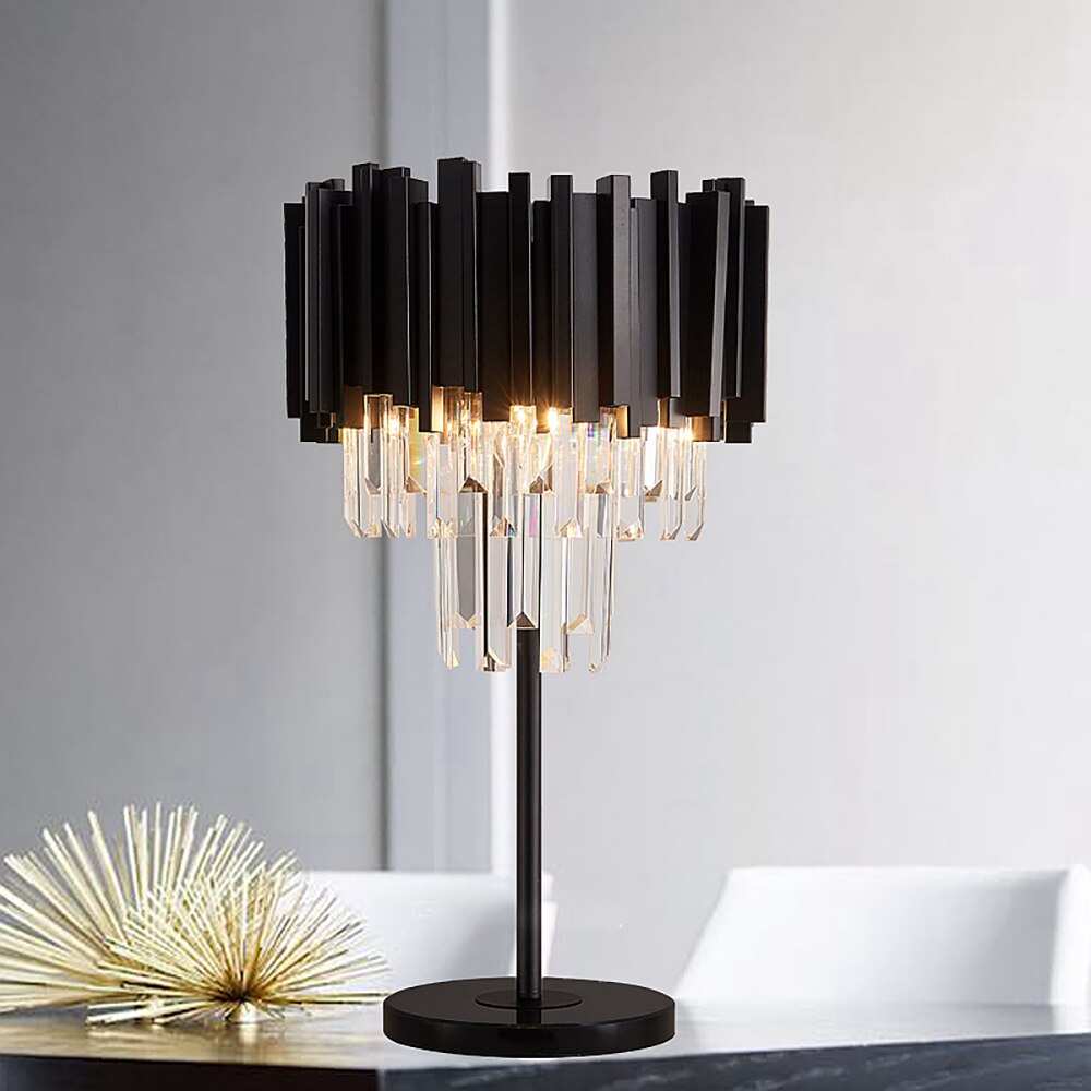 Black Crystal Luxury Table Lamp