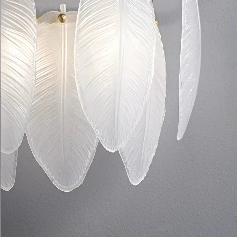 Glass Leaves Wall Light