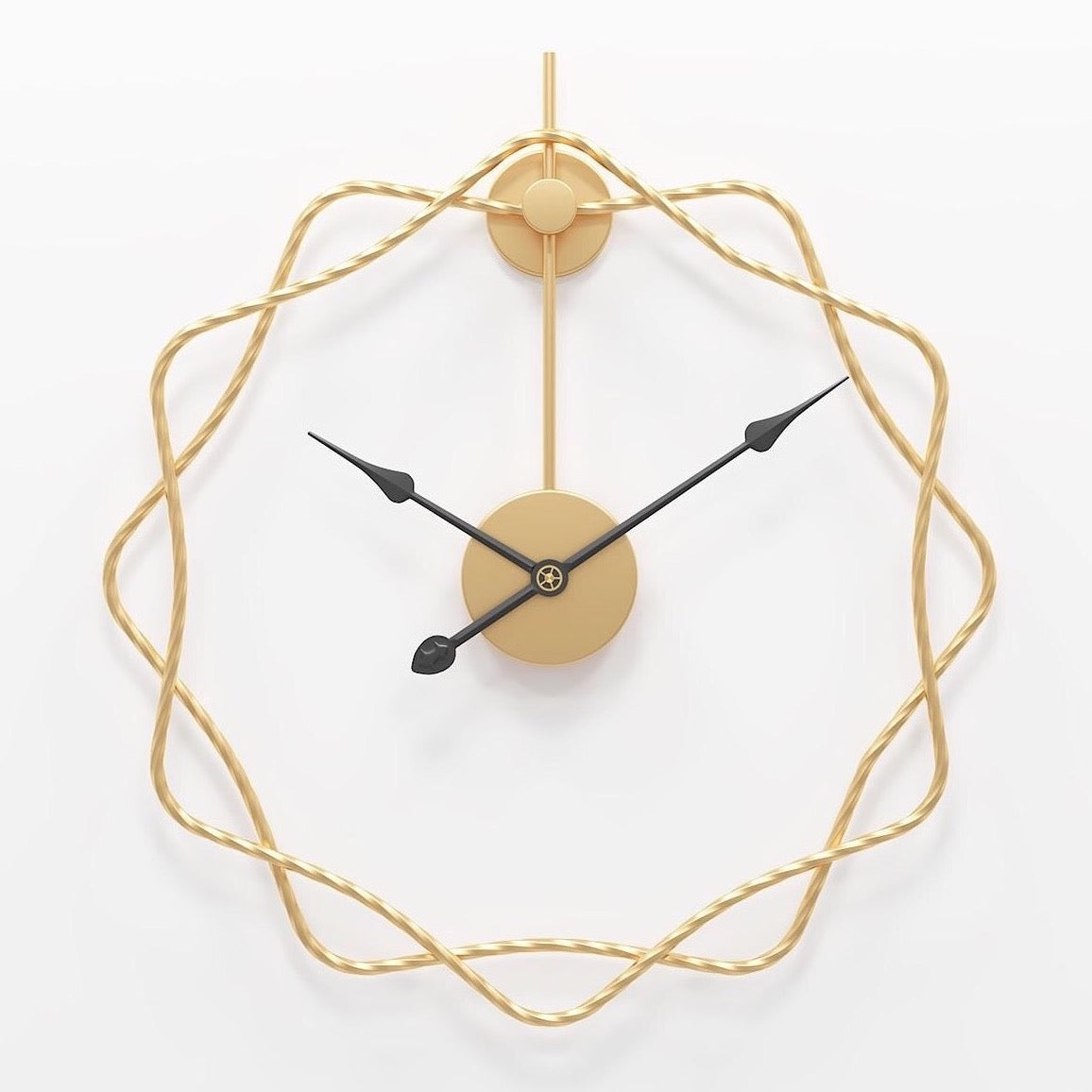 Wavy Sun Decorative Wall Clock