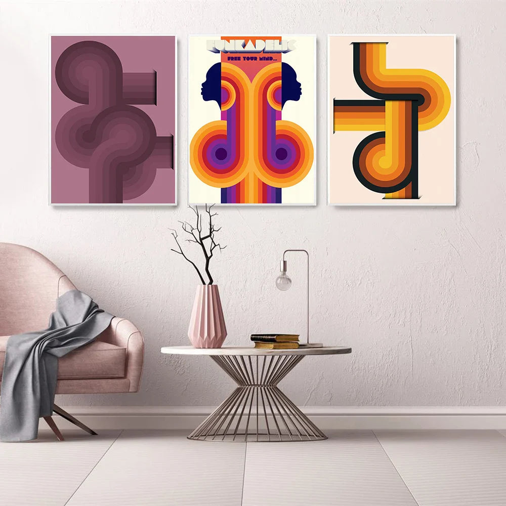 Modern retro art prints