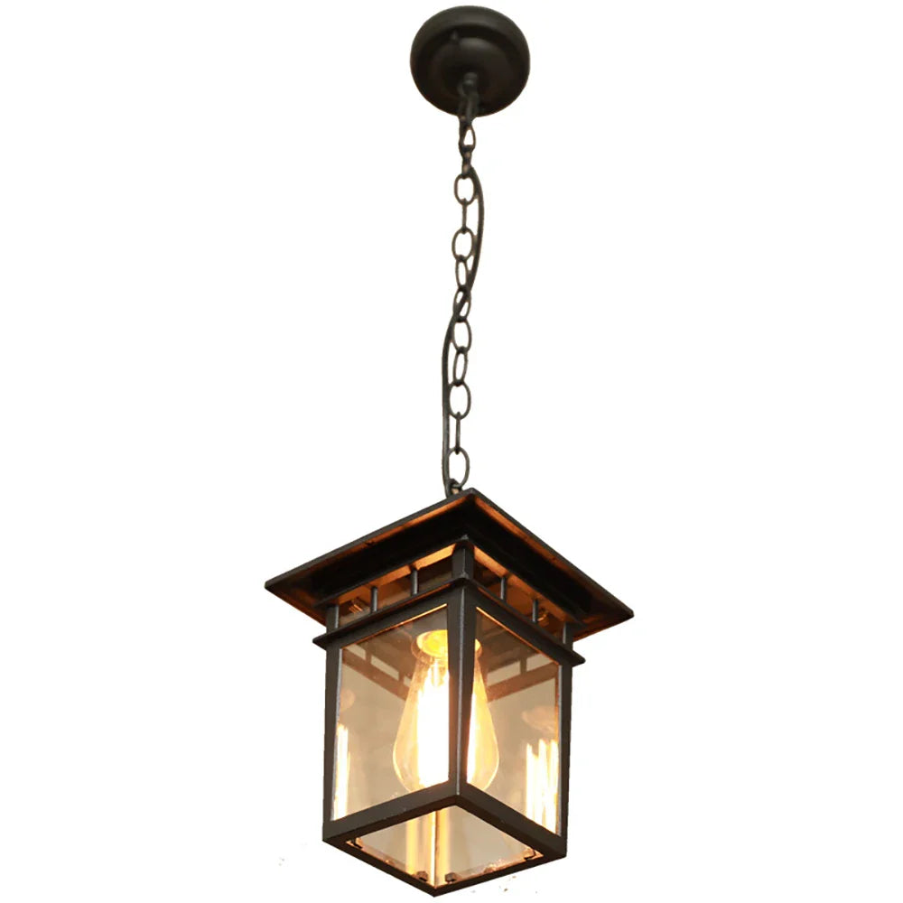 NYRA Retro Outdoor Glass Hangs Lamp