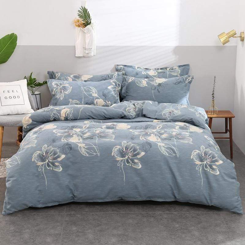 Flower Mend Duvet Cover Set - Nordic Side - bed, bedding, spo-enabled