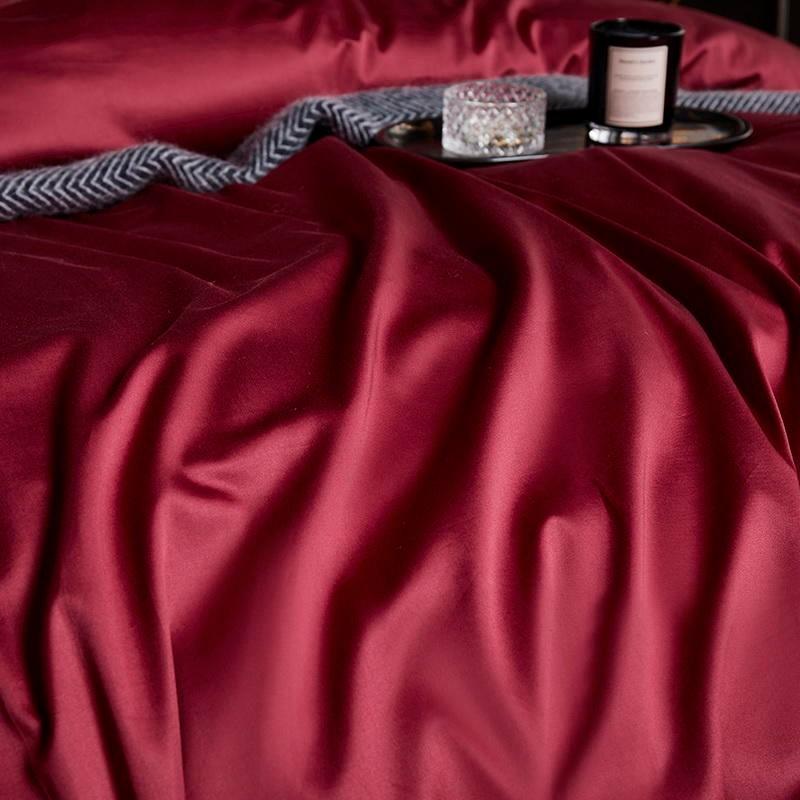 Red Luxury Egyptian Cotton Duvet Set