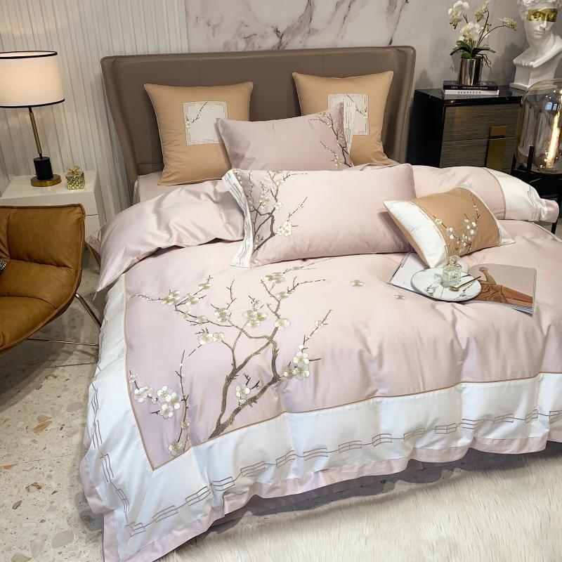 Peach Luxury Egyptian Cotton Duvet Set