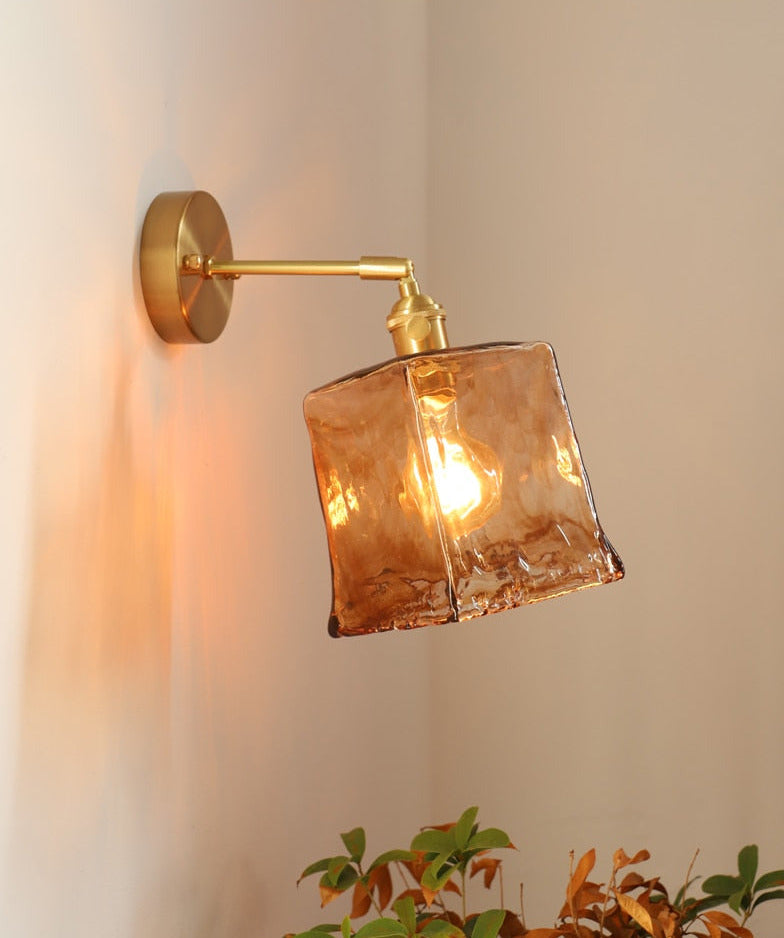 Vintage Hand-Blown Glass Wall Sconces