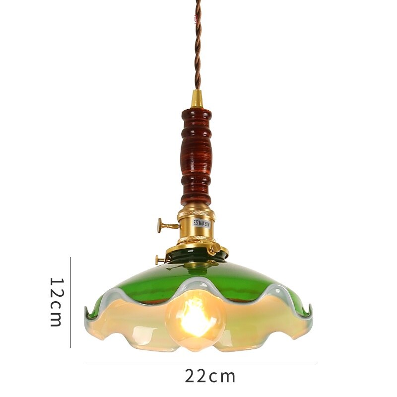 Vintage Style Green Pendant Light