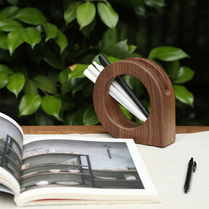 Wooden O Stylish Pen Holder