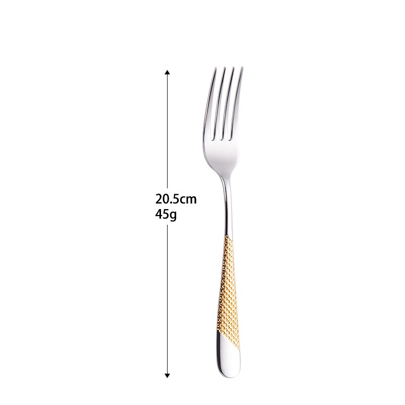 Modern Textured Handle Silverware Set