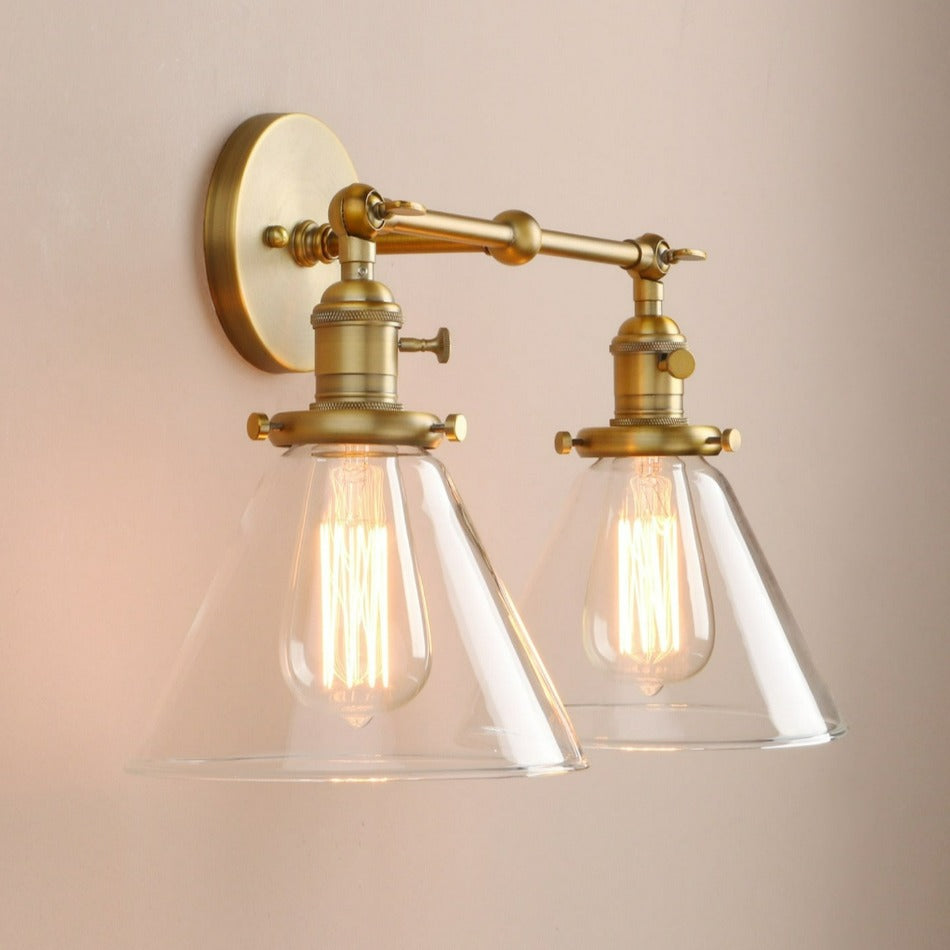 Two-Bulb Franklin Vintage Wall Sconce