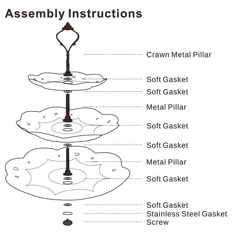 3 Tier Green Ceramic Cake Tower Stand14.5" Tall Porcelain Party Food Server Display Holder with Golden Carry Handle (Green Round) - Nordic Side - 145, Cake, Carry, Ceramic, Display, Food, Gol