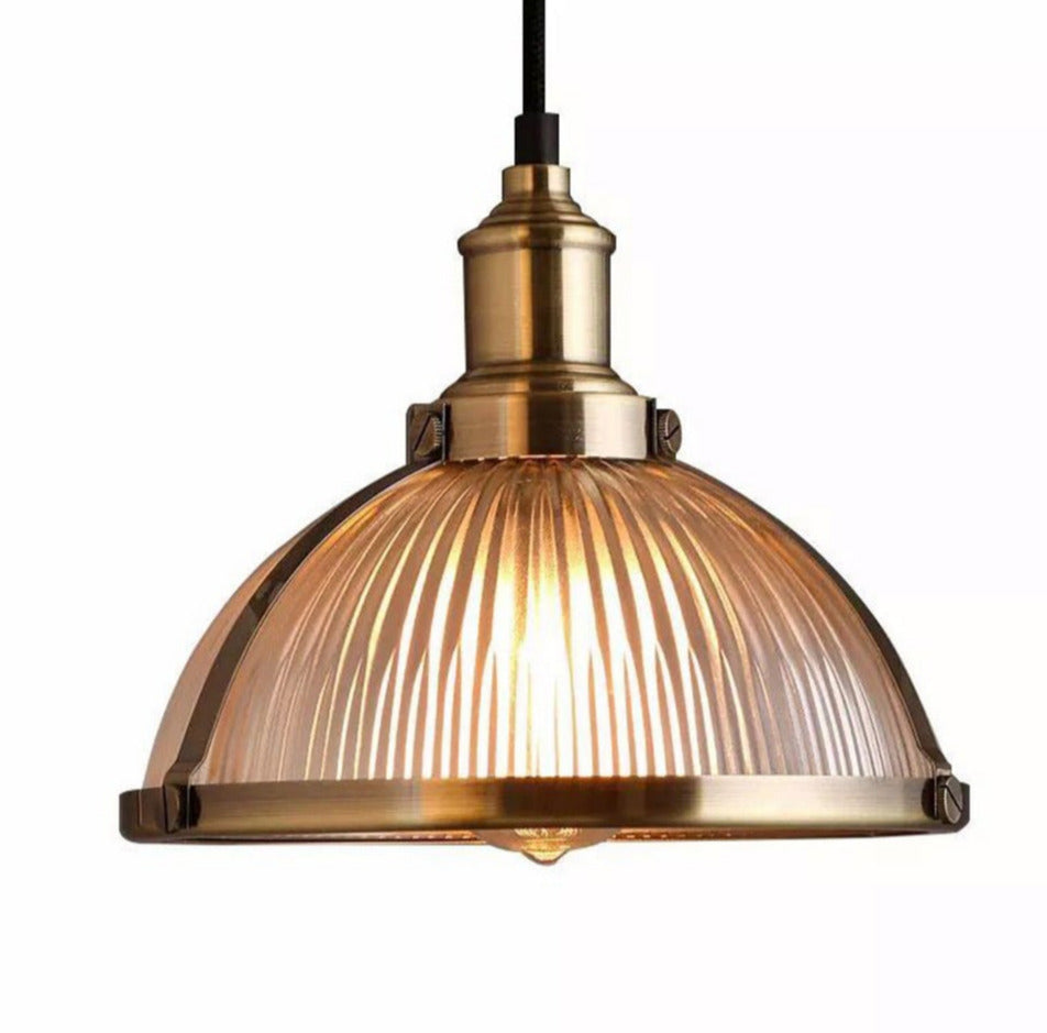 Thatcher - Retro Textured Glass Pendant Lights