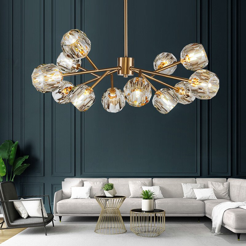 Modern Style Golden Molecules Chandelier