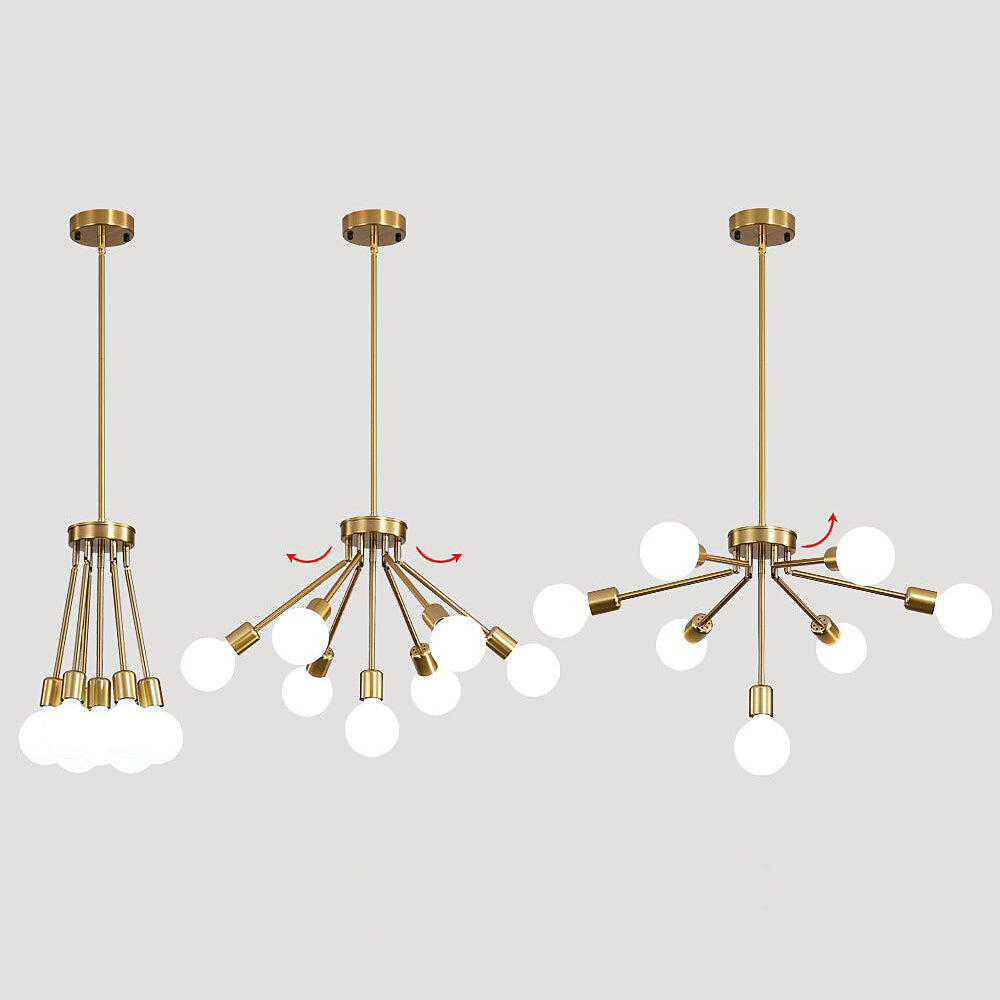 Mutli-angle sputnik chandelier