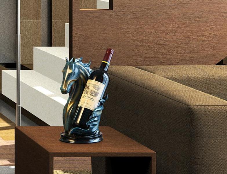 Horse-Shaped Artisan Horse Wine Holder