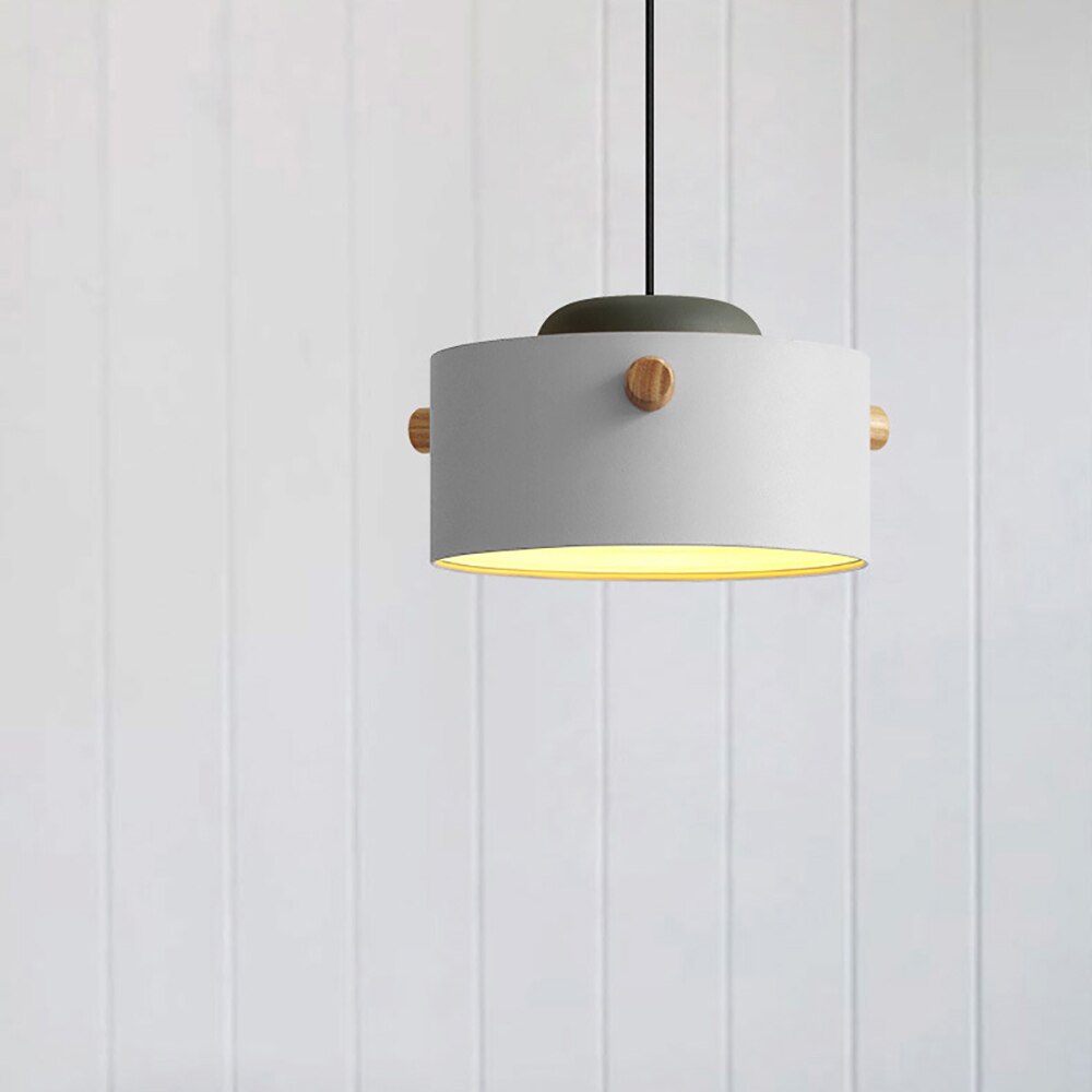 Wooden Bucket Pendant Lights Fixture