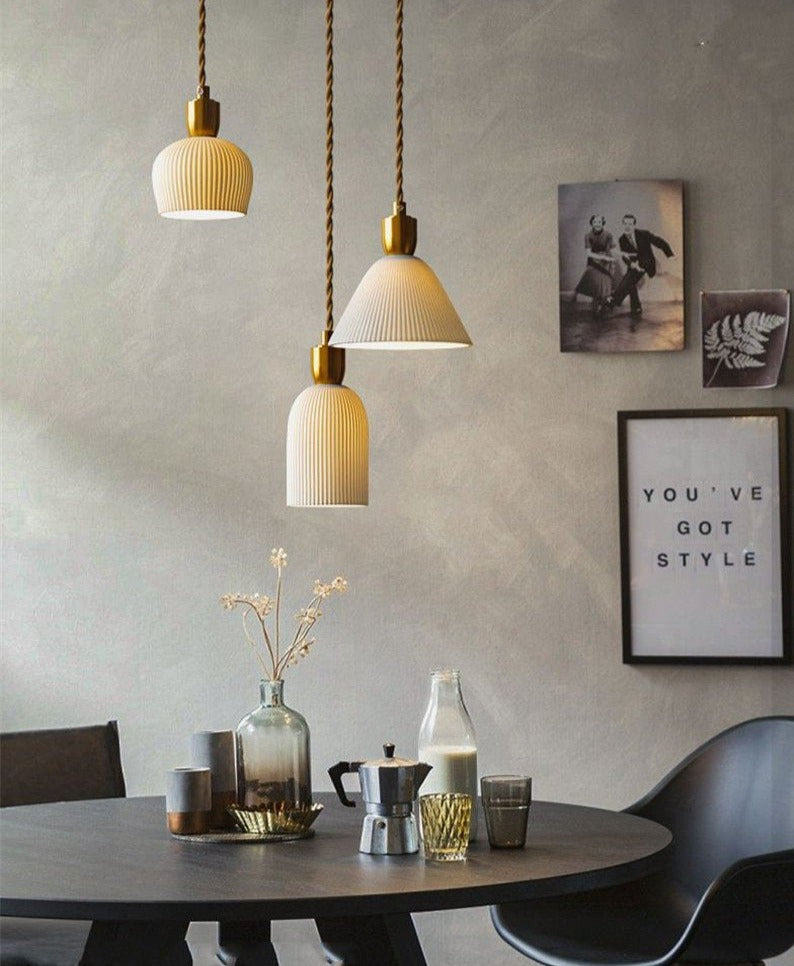 Modern White Ceramic Pendant Lights