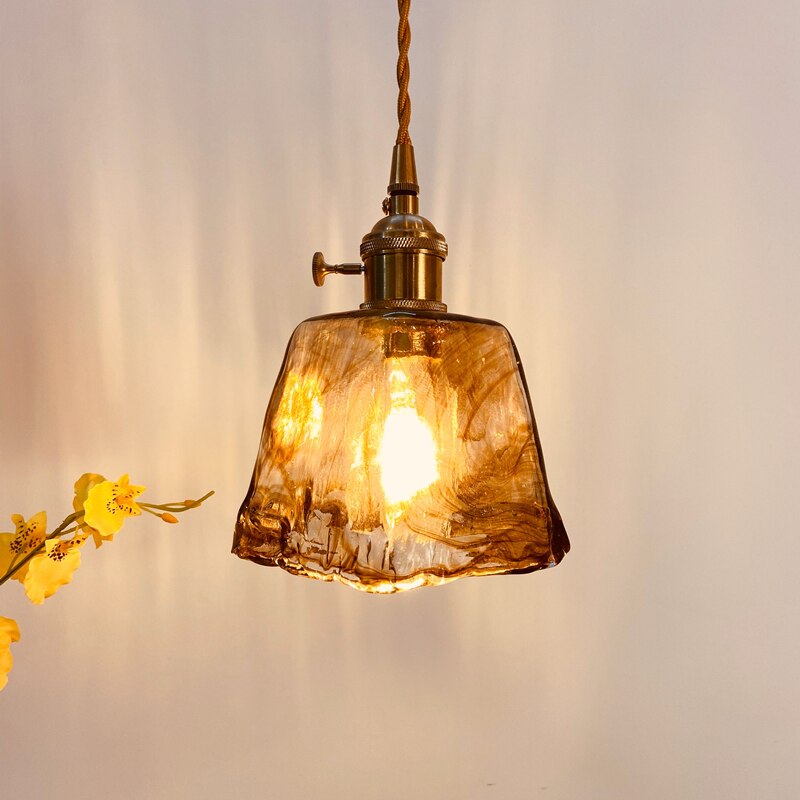 Vintage Hand-Blown Glass Pendant Lights