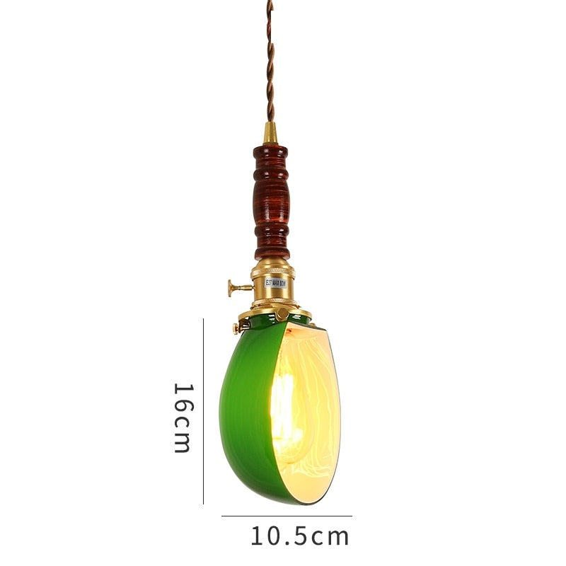 Vintage Style Green Pendant Light